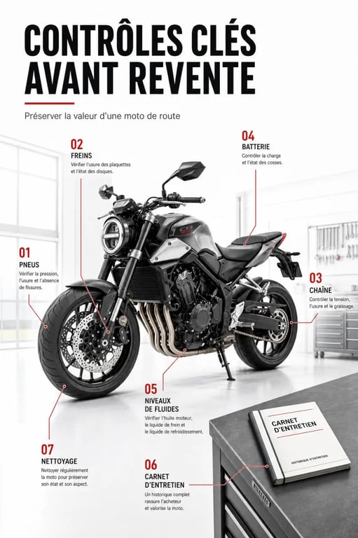 Comment bien entretenir votre moto pour préserver sa valeur de revente : points de contrôle essentiels sur pneus, freins, chaîne, batterie et fluides